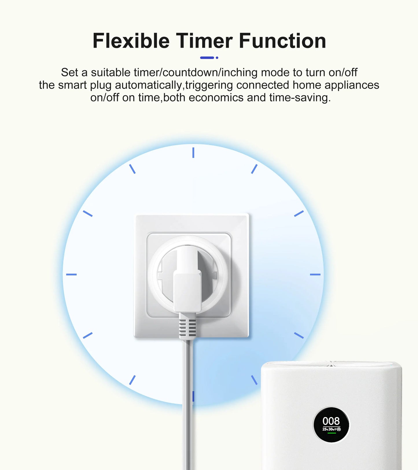 GIRIER Smart Plug ZigBee 20A Smart Home Steckdose EU 4200W mit Power Monitor Funktion Unterstützt Alexa Google Home Assistant.