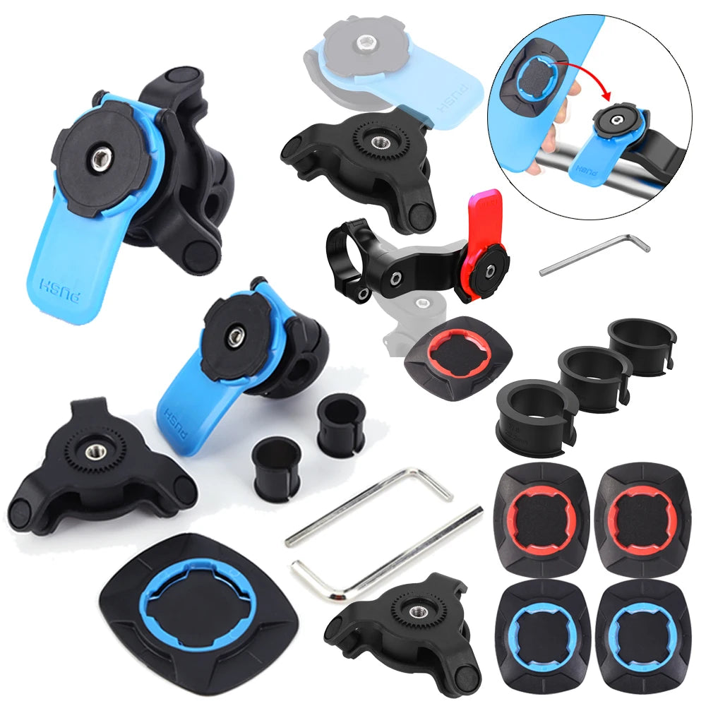 Universal Motorcycle Bike Phone Holder Stand Bicycle Phone Bike Holder 360° Rotatable Support Security Bracket Quick Release.