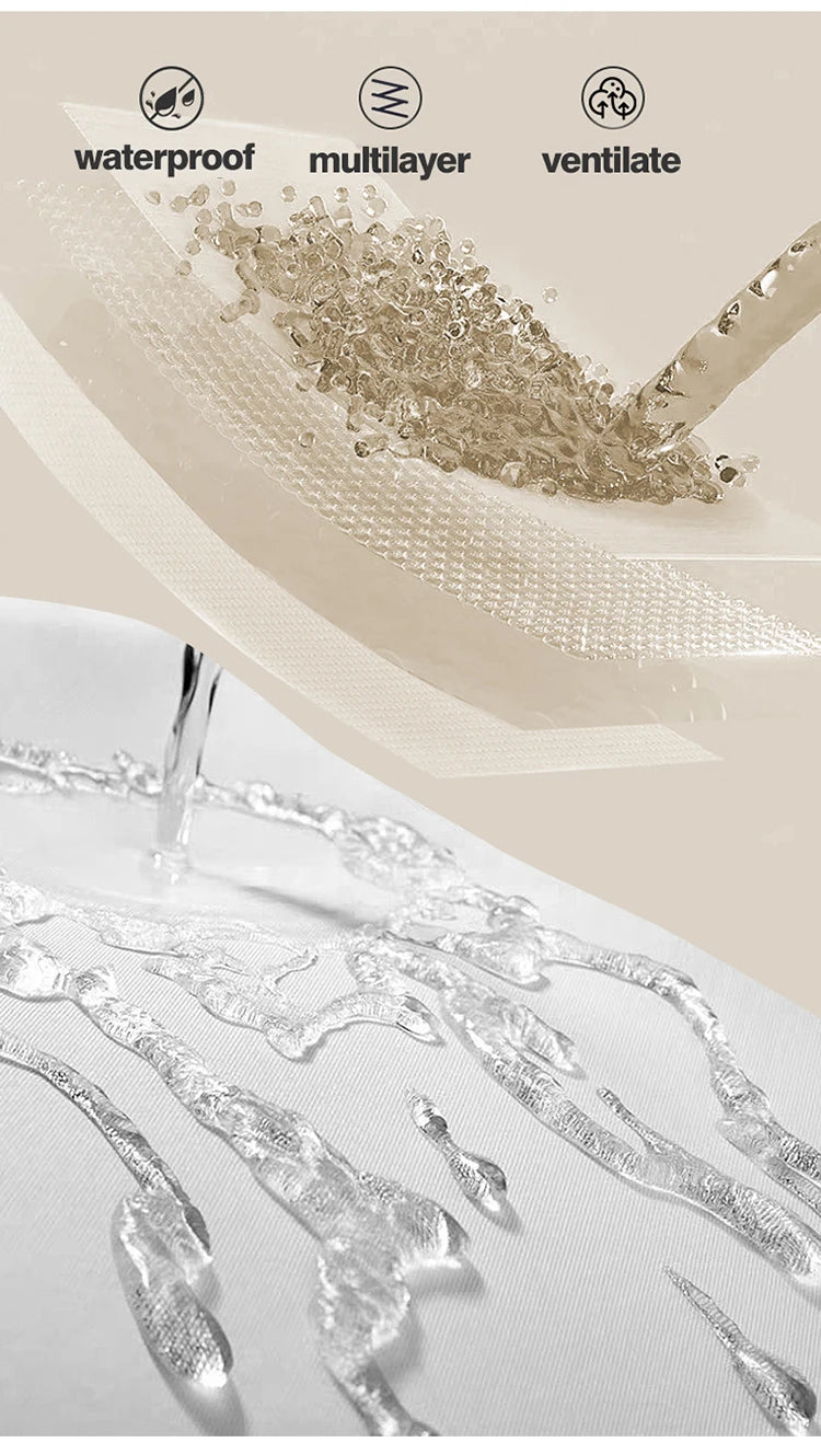 Waterproof Mattress Topper with Elastic Band Quilted Protector Pad Bedspread Winter Mattress Cover for Single/Double Bed 140/160.