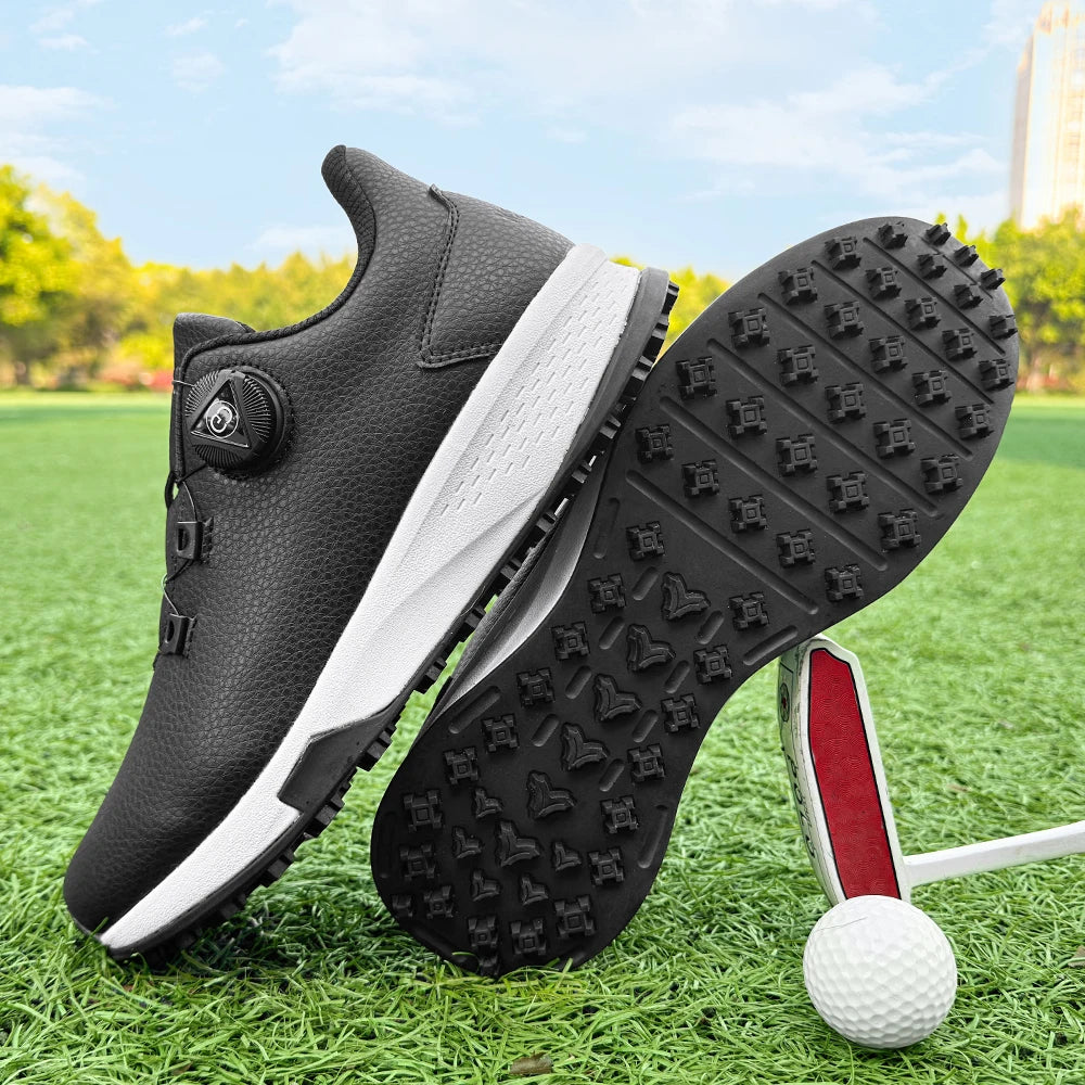 2025 New Men's and Women's Golf Shoes Outdoor Professional Training Golf Nailless Anti Slip Leisure Walking Shoes.
