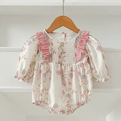 2023 neue Frühjahr 0-24 M Baby Mädchen Kleidung Infant Baby Mädchen Overall Lange Ärmeln Baumwolle Stickerei Neugeborenen baby Mädchen Bodys