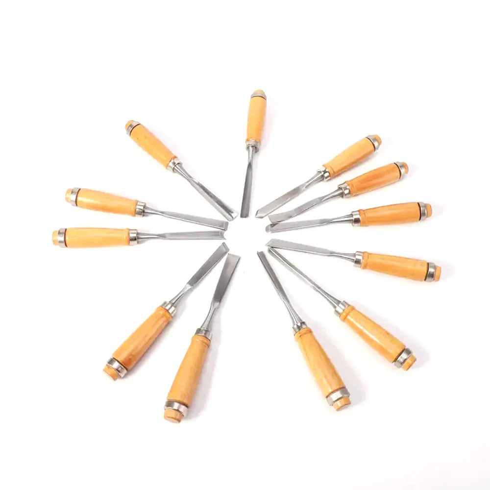 Podofo  12Pcs Wood Carving Hand Chisel Tool Set Woodworking Professional Gouges Consruction An Carpentry Tools