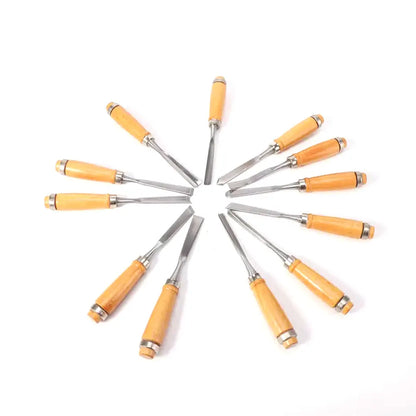 Podofo  12Pcs Wood Carving Hand Chisel Tool Set Woodworking Professional Gouges Consruction An Carpentry Tools