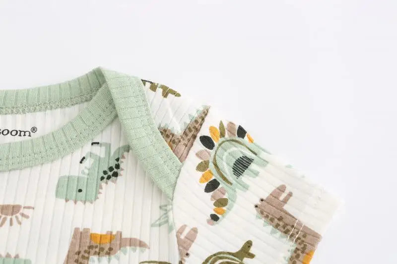 Kiddiezoom 5 Teile/los Vier Jahreszeiten Mode Cartoon Kurzarm Baby Junge Mädchen Bodys Weiche Unisex Neugeborenen Onesies Kleidung.