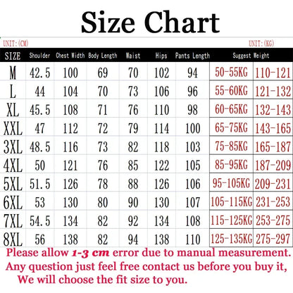Men's Tracksuit Suit New Arrive Tracksuit Mens Casual Solid Solor Sweatpant Set Unisex Jogging Suit MEN Plus Size 6XL 7XL 8XL.