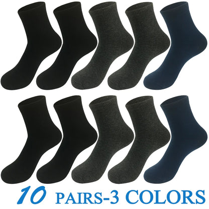 5 Pairs/Lot Socks Men Cotton Dress Wedding Black Grey White Brand Fashion Meias Male Breathable Casual Long Sock Gift 2024 New