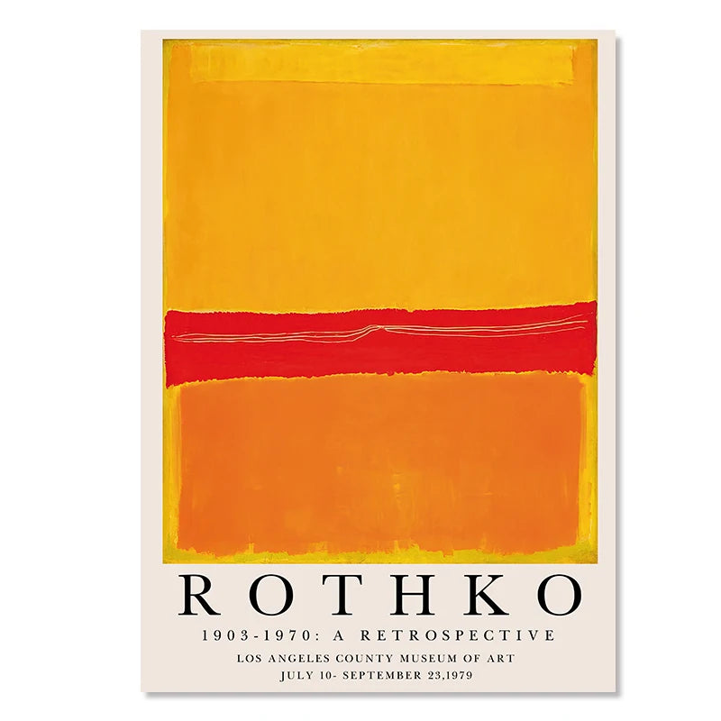 Abstract Yayoi Kusama Orange Wall Art Matisse Mark Rothko Posters and Prints Flower Market Canvas Painting Mural Decoration