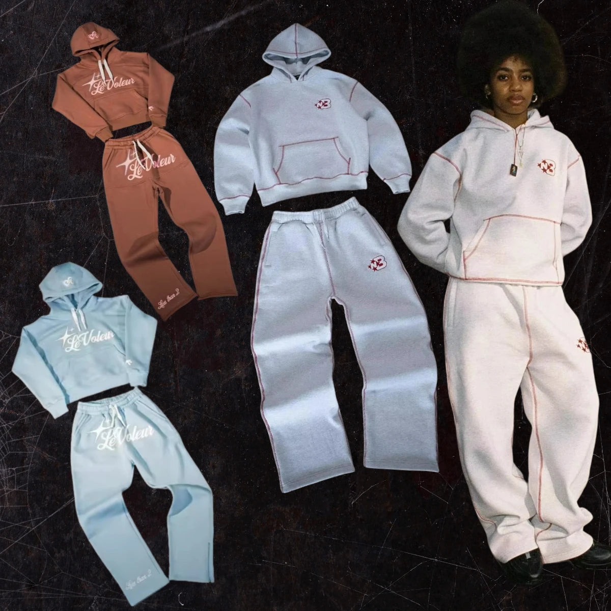 New Oversized Loose Y2k Tracksuit Men Cotton Casual Sports Hoodies Sweatpants Two Piece Set Clothes for Men Fashion Streetwear.