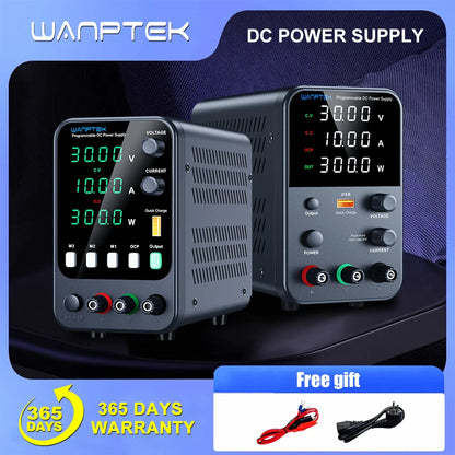 Wanptek Laboratory Power Supply 30V 5A / 30V 10A With OCP Short-Circuit Protection AC 220V/110V Auto Switching Preset Current.