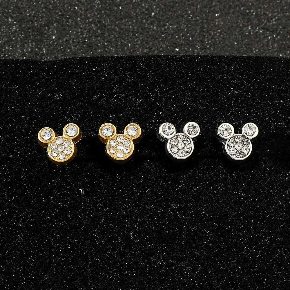 1pair Disney Mickey Mouse Earrings Simple Mickey Ear Studs for Man Jewelry Accessories Gifts.