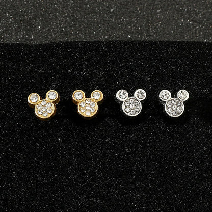 1pair Disney Mickey Mouse Earrings Simple Mickey Ear Studs for Man Jewelry Accessories Gifts.