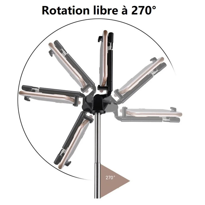 3 In 1 Foldable Portable Selfie Stick Tripods With Shutter Remote Control For iPhone Samsung Xiaomi Phones Live Video Streaming.