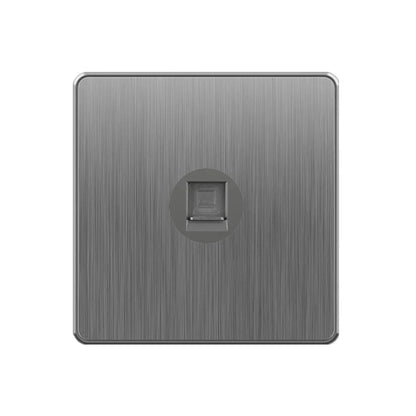 Große Neigungssteckdose im nordischen Stil, grau, 13 A, elektrische Schaltersteckdose nach britischem Standard, universelle Wand-Doppelsteckdose mit USB-Anschluss 2,1 A