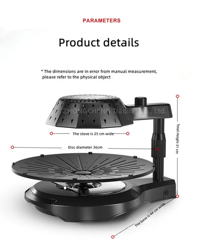 Household 220v 1390w Bbq Oven Indoor Electric Baking Tray Home Smoke-free Non-stick Barbecue Machine Automatically Rotating Baki.
