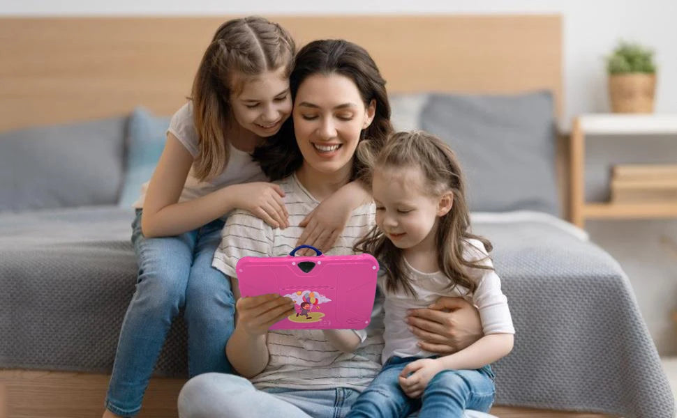 New Cartoon Pattern Kids Tablet 7 Inch Quad Core 4GB RAM 64GB ROM Android Learning Education Games Tablets Children's Gifts.