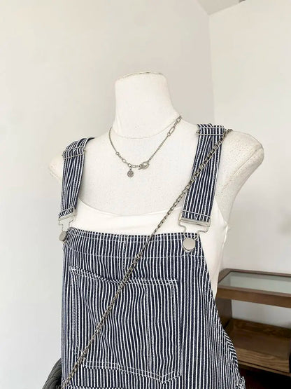 Jumpsuits Loose Casual Straight Pants American Style Jeans Vintage Artistic Rompers One Piece Outfits Autumn Women Clothing.