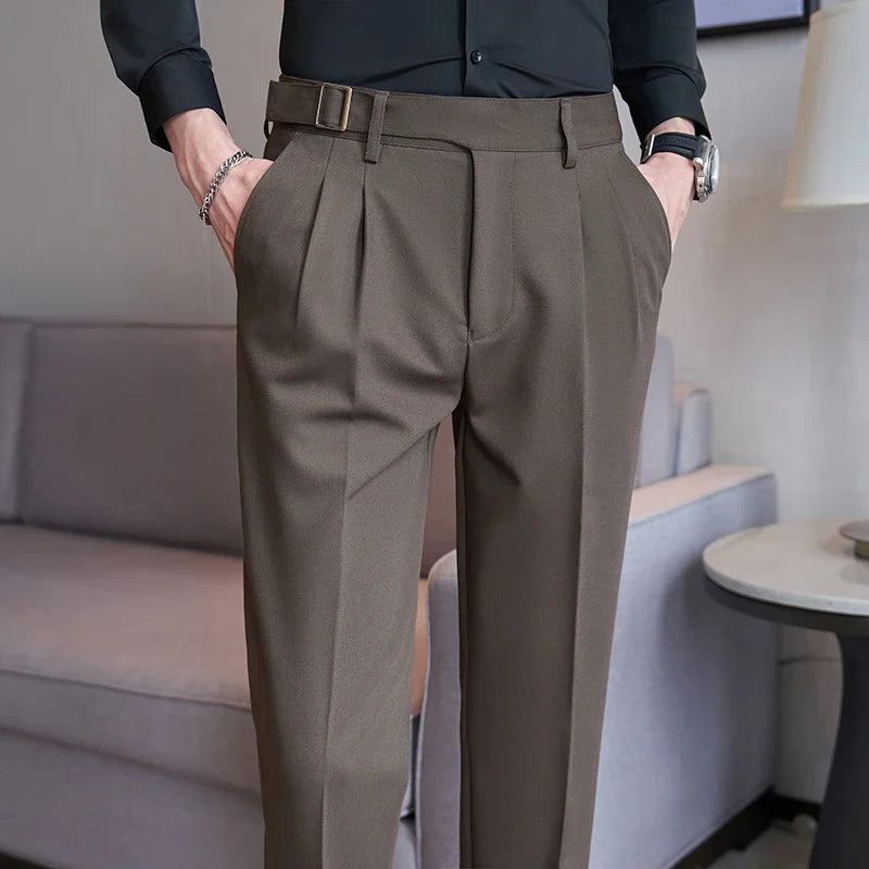 Navy Men's Suit Pants, White Black Trousers, Gray Khaki Pantalones Hombre Fashion Slim Male Pant, 28 29 30 31 32 33 34 36