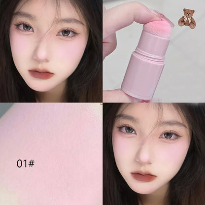 CAPPUVINI Blush Stick Soft Face Brightening Contouring Shadow Blusher Powder Peach Pinkish Cheek Tint Korean Makeup Cosmetics.