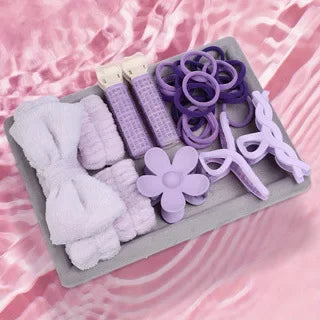 58-Piece Hair Accessories Set Butterfly End Hair Ties Shark Clip Flower Hair Grips Hair Bands Hair Accessories for Women Girls