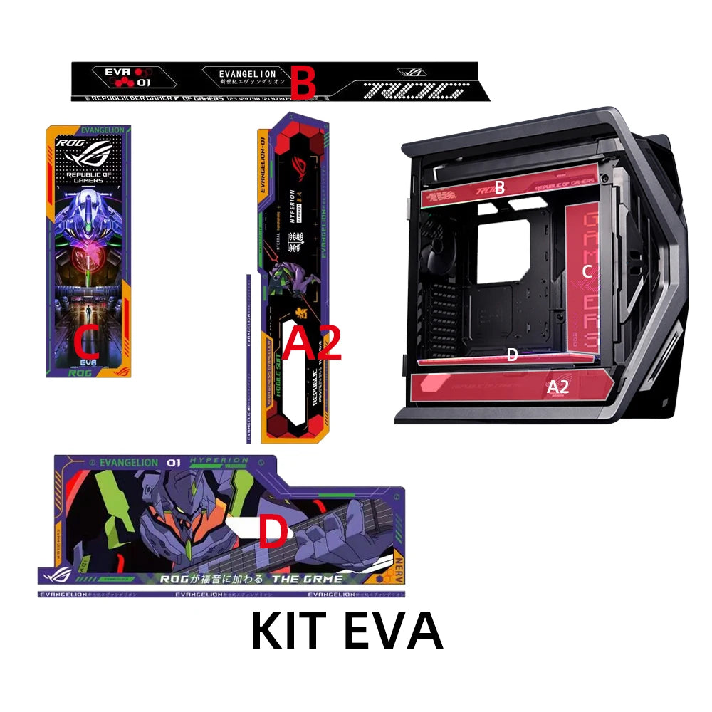 ASUS GR701 Laser Engraving Case Panel ARGB Lighting Plate ROG Strix Helios PC MOD Decorative Light Plate.