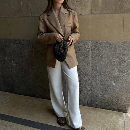 Neue Diagonal schnalle frauen Jacke Anzug Klassische Vintage Casual Jacken Herbst Mode Retro Frauen Mantel Revers Weibliche Mäntel Tops.