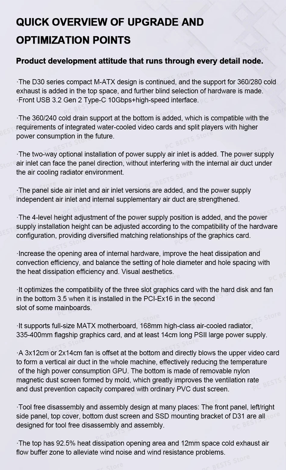 Jonsbo Pinecone D31 Case MATX ITX DTX Small Translucency Sub Screen of Video Games Support ATX Power 360 Cold Exhaust Chassis.