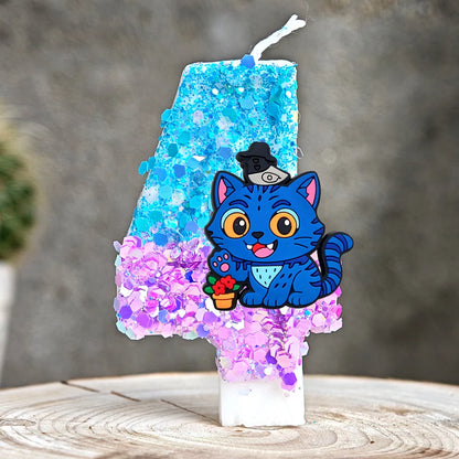 Anime Kpop Dämon Jäger Thema Kerze 3D Nummer 0-9 Kinder Geburtstag Kuchen Dekoration Baby Shower Party Zubehör geschenke.