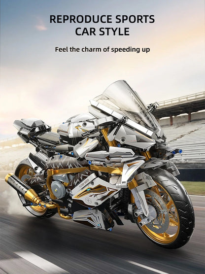 TOYLINX Alloy Motorcycle Desktop Decorations 2045PCS Racing Building Block Model  Kid Toys Christmas Easter Festive Gift Giving.