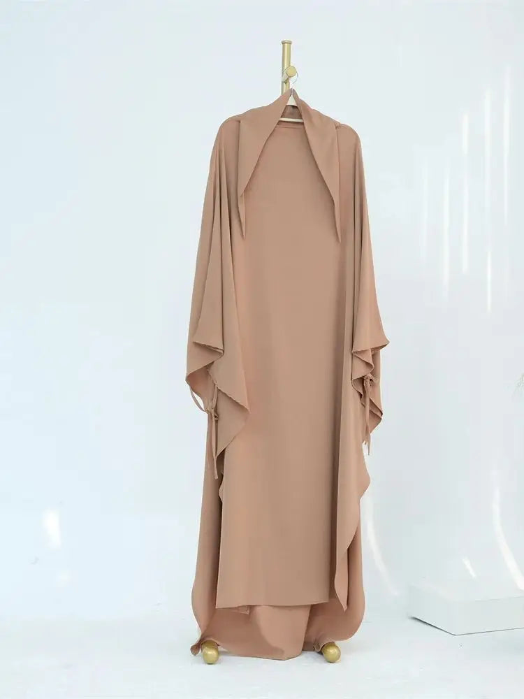 Ramadan Eid Khimar Abaya Dubai Turkey Islam Muslim Maxi Hijab Dress Nida Prayer Clothes For Women Kebaya Robe Femme Musulmane