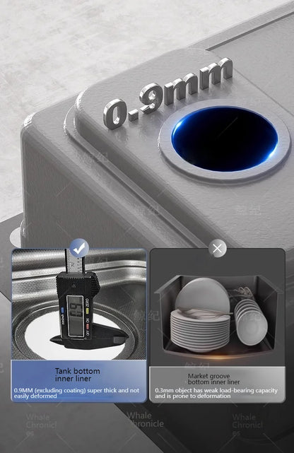 Stainless Steel Kitchen Sink Gray Household Large Single Slot Wash Vegetables and Dish Basin Multifunctional Dish Basin Sink