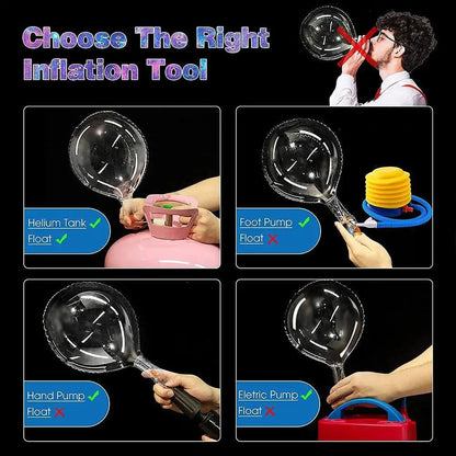 6 stücke 3 satz Transparent Party Glow Bobo Led Ball Leuchten Ballons Hochzeit Blase Ballon Hochzeit Geburtstag Dekoration einzigen.