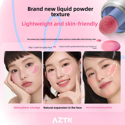 AZTK Liquid Blush Highlighter Contour Stick - Creamy Matte Natural Flush,Face Sculpting & Lifting Effect,Long Lasting Cheek Tint.