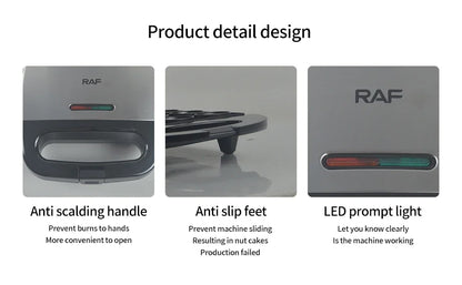 XEOLEO Electric Walnut Cake Waffle Maker 750W 12 Holes Pastry Nut Waffle Bread Maker Mini Baking Breakfast Machine Kitchen.