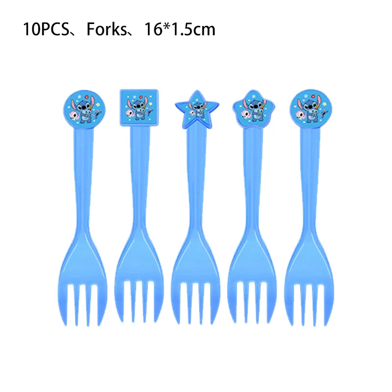 Stitch Party Supplies für Kinder Lilo und Stitch Geburtstag Party Dekorationen Luftballons Banner Tischdecke Hintergrund Geschirr