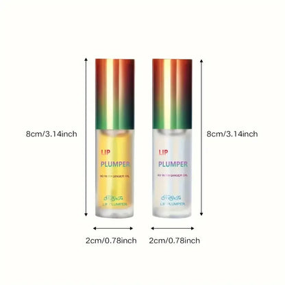 1/2Pcs Ginger And Mint Lip Plumper Oil Radiant,Plumping Lip Volumizing Serum for Smoother,Fuller Lips for Youthful and Sexy Look.