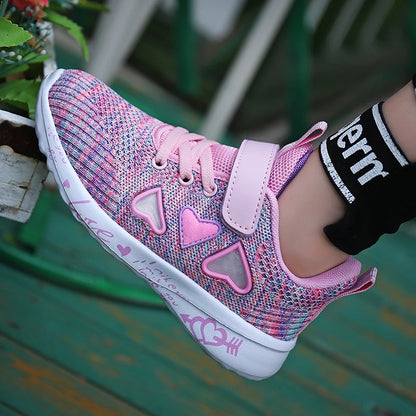 Girls Casual Shoes Light Mesh Sneakers Kids Summer Children Spring Autumn Tenis Cute Sport Cartoon Female Running Sock Footwear