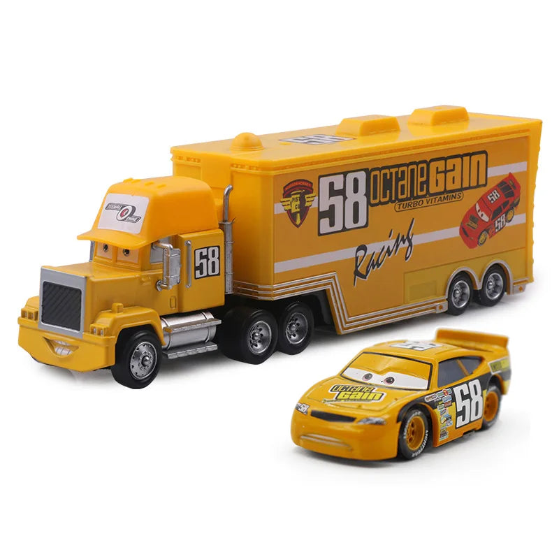 Disney Pixar Cars 2 3 Lightning McQueen Mack Uncle Jackson Storm Car Truck 1:55 Diecast Vehicle Metal Toys Gift for Children