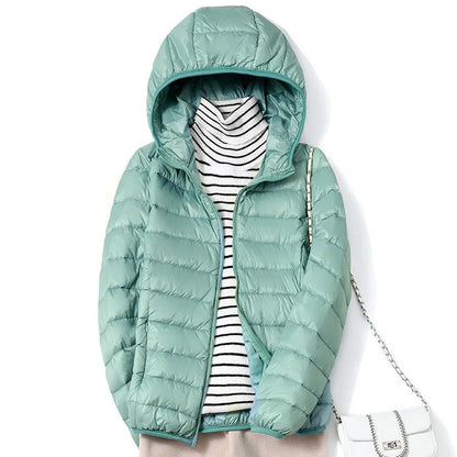13 Farbe Neuankömmlinge Frauen Mode kurze ultraleichte dünne packbare Puffer Jacken weibliche süße Stil koreanische Daunen mäntel
