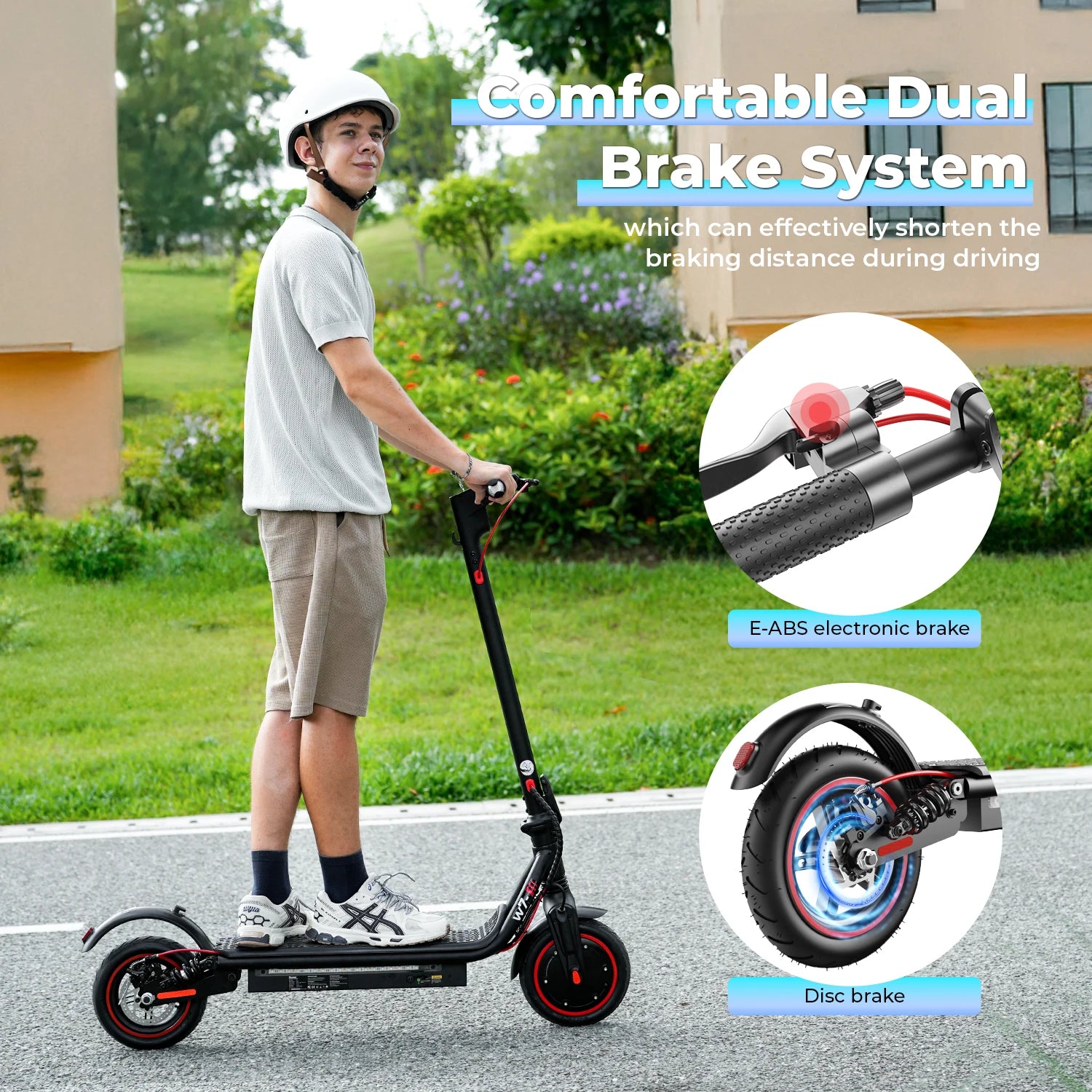 iScooter W7 Foldable Adult Electric Scooter, E-Scooter, 35KM/H Electric Kick Scooter, 650W Skateboards, 36V 10.5Ah Kickboard.