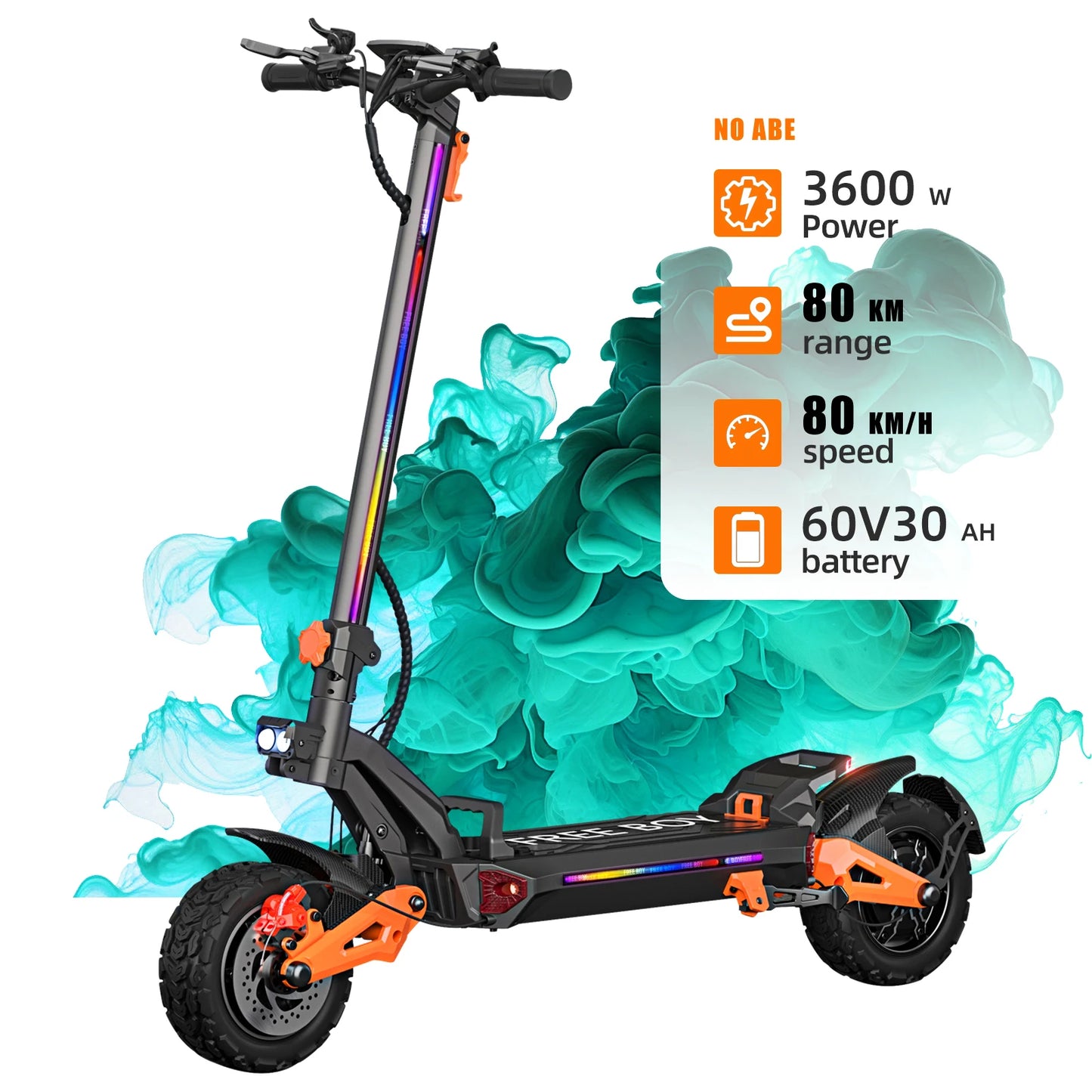 Dual Motor Powerful Electric Scooter, 80km Range, Load 200kg, Foldable Fast Electric Scooter for Heavy Adults.