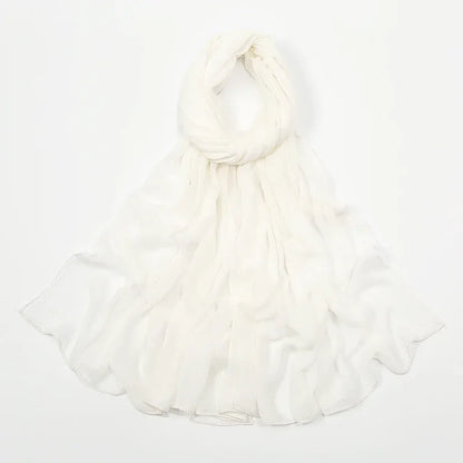 New Crinkle Rayon Hijab Muslim Scarf Women Solid Shawl Big Size Headscarf Islamic Turban Plain Foulard Headband Wrap