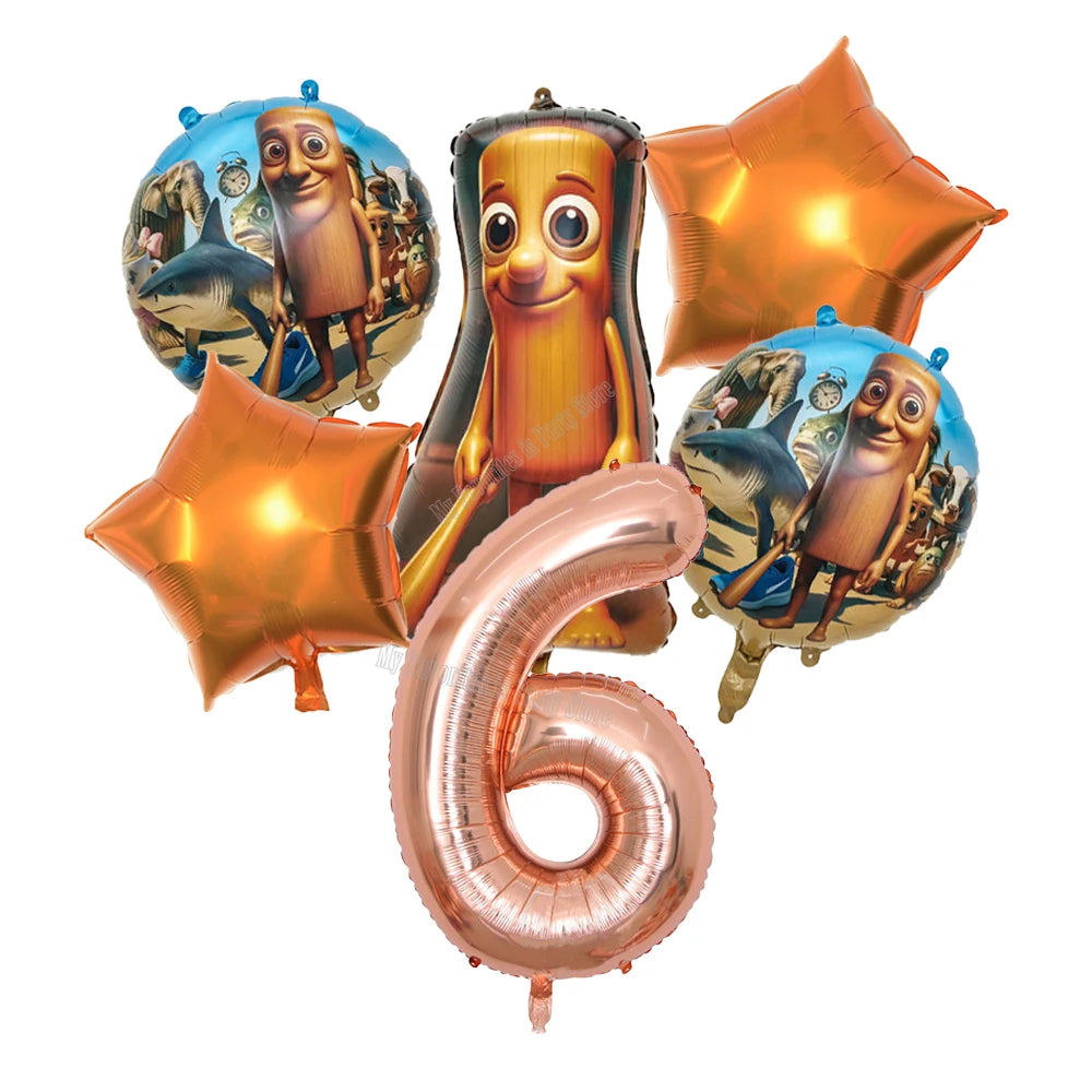 Italienisches Brainrot-Ballon-Set, Babyparty-Party-Ballon, Tralalero Tralala TungTungTungSahur-Luftballons, Dekoration, fotografische Requisite.