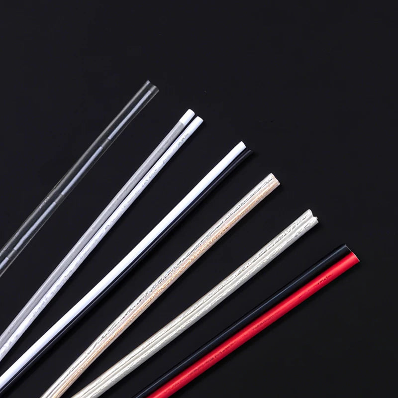 2 Pin Wire Electric Copper Cable 28 26 24 22 20 18 16 AWG LED Strip Lamp Lighting Cable PVC Extend Cord White Black Red UL2468.