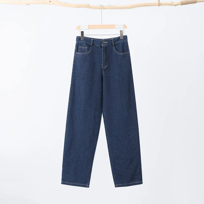 Retro Classic Denim Jacket Pants 2pcs Set Strap Coat Women Straight Leg Pants Autumn Stylish Women's Casual Suit