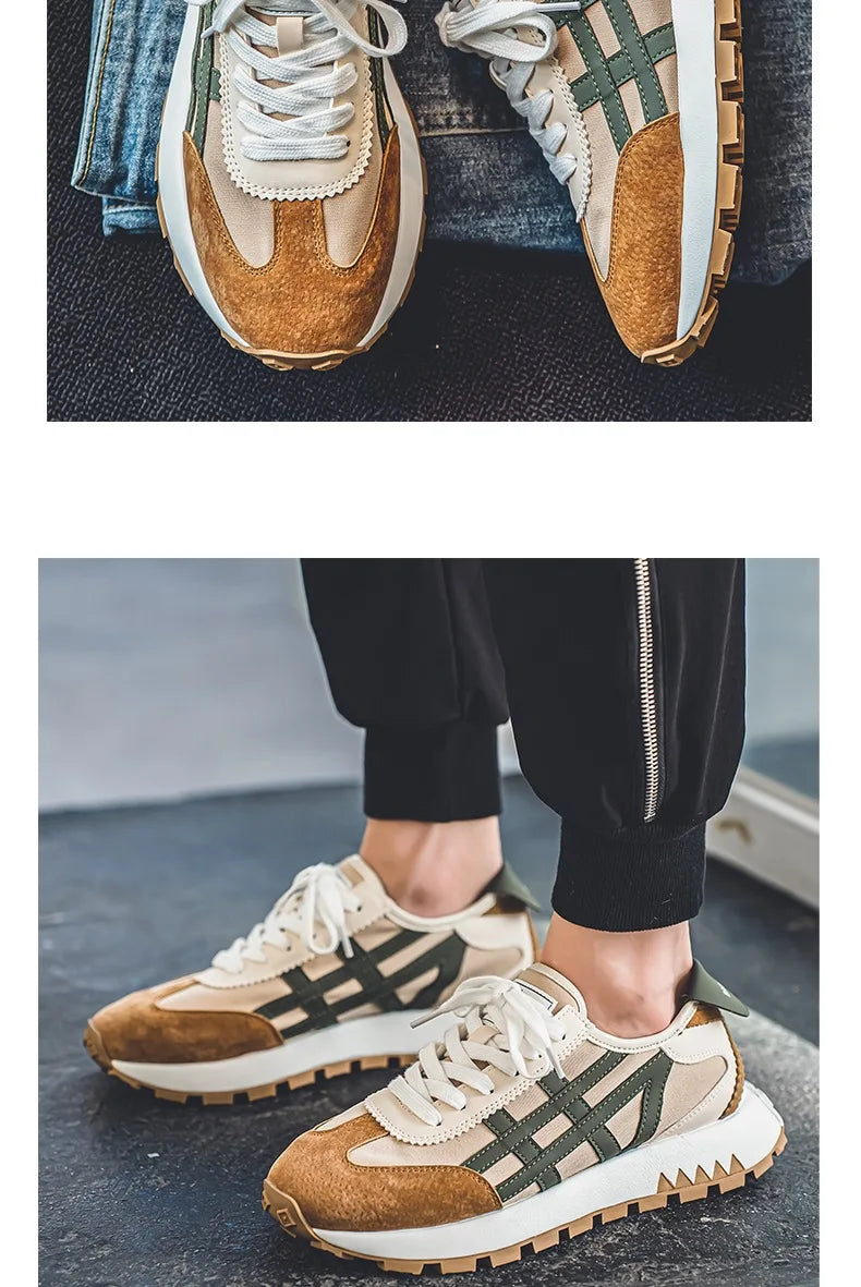 New men's trendy versatile casual sports shoes, men's thick-soled lightweight non-slip breathable trendy shoes кроссовки мужские.