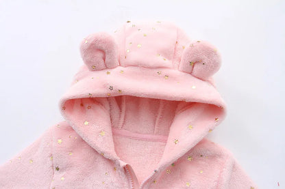 Neugeborenen Baby Kleidung Flanell Herbst Winter Baby Jungen Mädchen Strampler Cartoon Neugeborenen Body Weiche Warme Overall für Babys 0-12M.