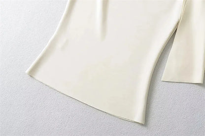 Women Sleek Stretch Knotted Top Fuchsia SLEEVELESS WITH BOAT NECK  ONE-SHOULDER TIE.