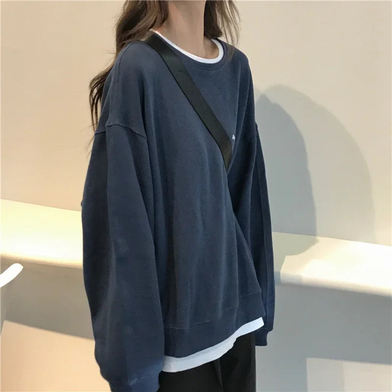 Women Sweatshirts Letter T-shirt Summer Korean Fashion Thin Chic Hoodie Shirt Long Sleeve Top Women's Loose Pullover Y2k Clothes.