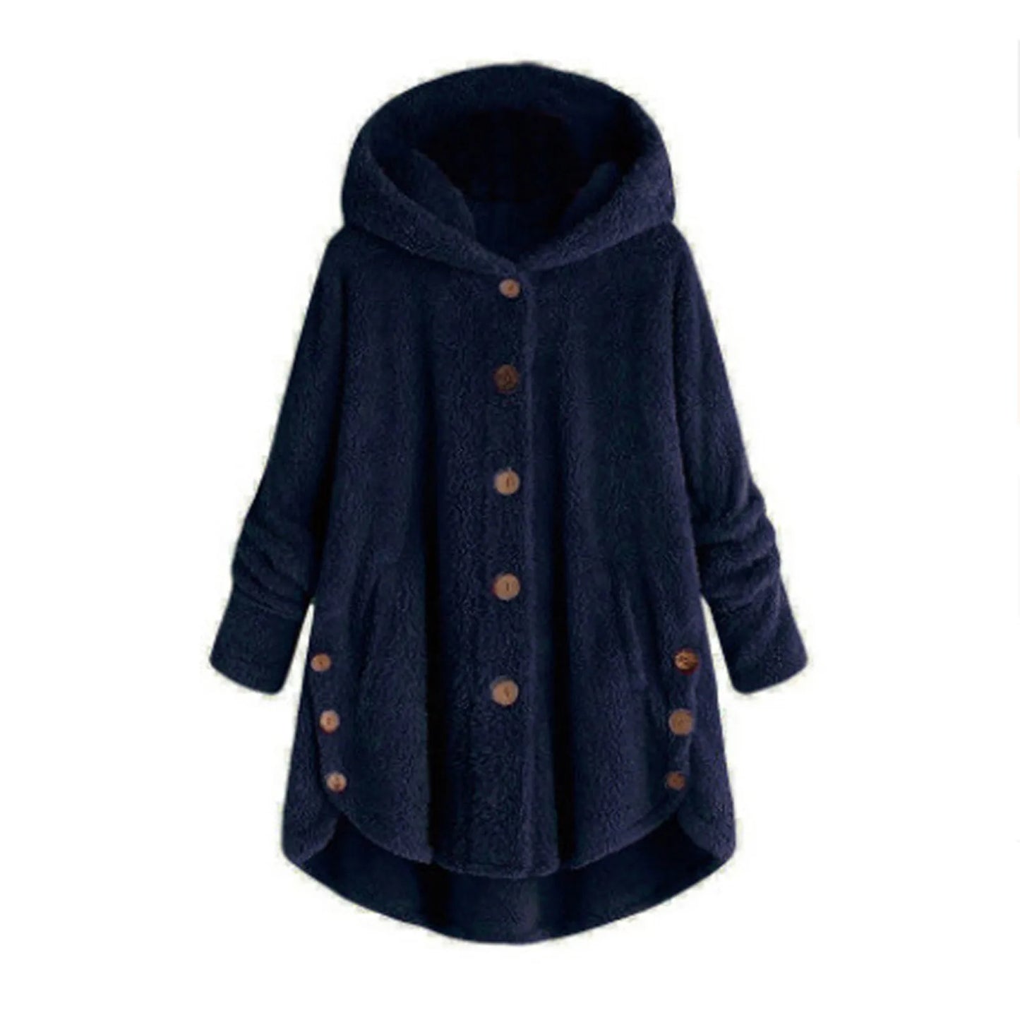 Herbst Wintermantel Frauen warme Teddybär Mantel Woll jacke weibliche Plüsch mantel Kapuzen jacke neue Damen mäntel einfarbige Jacke.