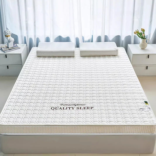 Latex-Schwammfüllung, Matratze, Bodenmatte, faltbar, langsamer Rückprall, Tatami-Baumwollbezug, Tagesdecken, 4/7 cm dicke, weiche Matratzen